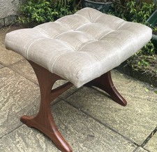 Superb retro teak plan stool - superb,