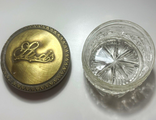 Vintage clear glass trinket - clear,