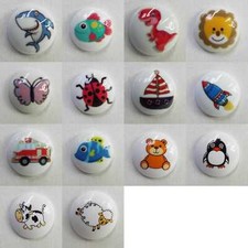 15mm Printed Buttons Childrens Baby Vehicle Animal 14 Designs Buy 2 4 Or 8 029D