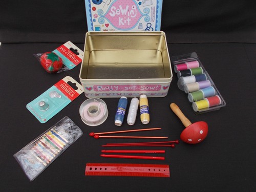 Sewing kit tin with - tin,