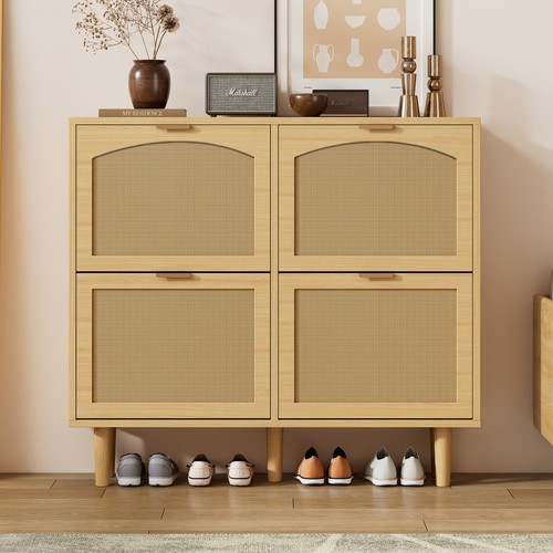 Rattan shoe storage cabinet - rattan,