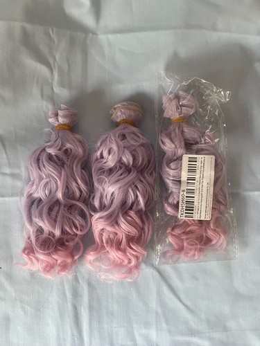 Doll hair for rerooting - , pink