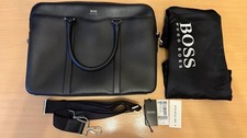 Hugo Boss Signature Cross-grain Leather Briefcase 100% GENUINE. RRP £575