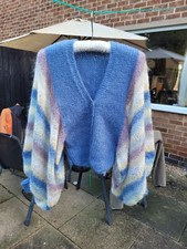 VintageMohair Ladies/Girls Small Bat wing V neck Cardi .Hand Knitted