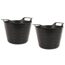 2 PACK Black Heavy Duty Small
