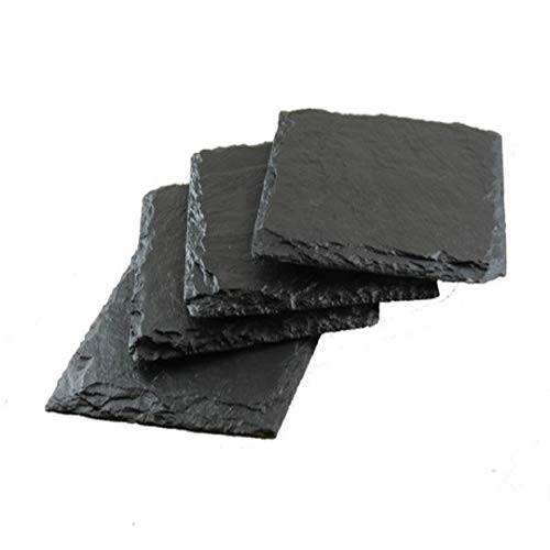 Square slate coasters set - slate, coasters,
