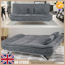 Extra-Large Fabric Recliner Sofa Bed 2 Sleeper 3 Seater Sofabed Couch Settee Bed
