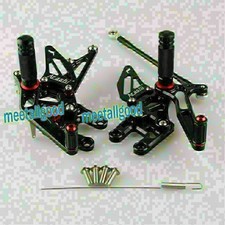Rearset Rear Set Fit 2004-2005 Kawasaki Ninja ZX10R 2004 2005 Black Motorcycle