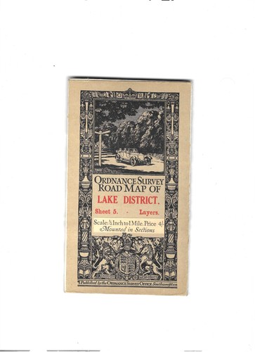 Linen ordnance survey road - survey, map