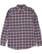 VAN HEUSEN Mens Flex Slim Fit Shirt Size 15 1/2 Medium Burgundy Check CS71