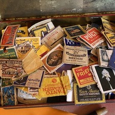 Vintage Tobacciana Job Lot Matchbox Cover Designs Tyrollean Pipe Parts Wood Horn