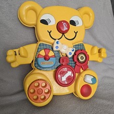 Vintage Matchbox 1981 yellow Activity Teddy Bear baby play toy