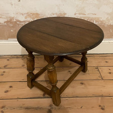 Antique wooden round table - wooden,