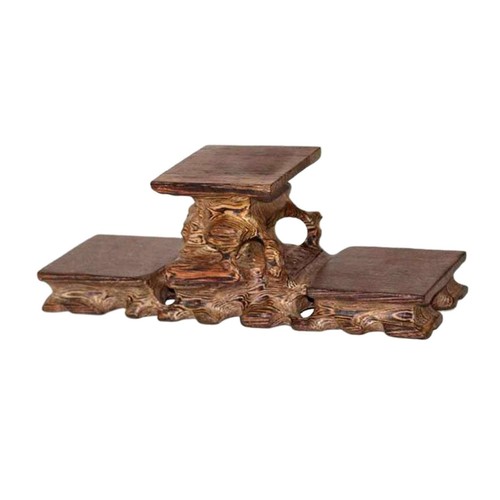 Wood decorative base vase - base,