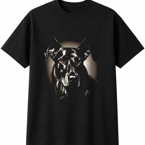 Charcoal doberman dog lover - doberman,
