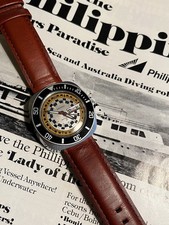 Vintage Sandoz Monsoon Mens Diver Watch 40mm Automatic ETA2789-1  