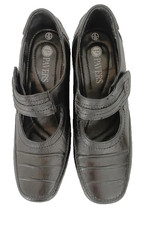 Pavers Ladies Black Leather