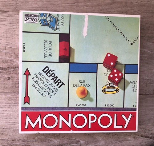 Vintage french monopoly board - vintage,