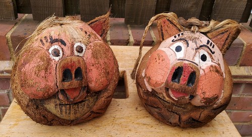 Vintage coconut shell - vintage,