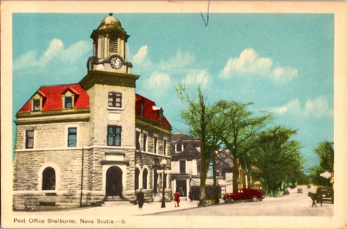 Shelburne postcard post - shelburne,