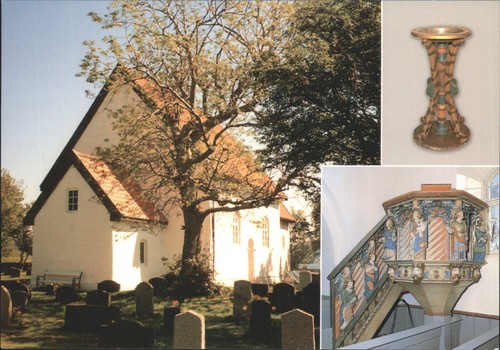 Vintage giske kyrkje - vintage,