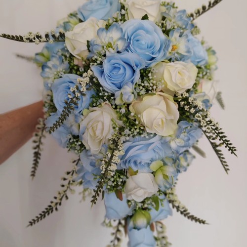 Bridal sky blue cascade - sky,
