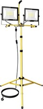 RIGIDON 200W Tripod Stand LED Work Light, Twin 100W Floodlight Flexible