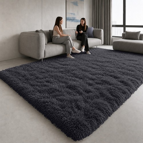 Large shaggy rugs anti - anti, slip