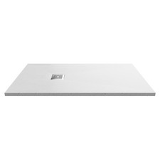 1400mm x 800mm Premium Slimline Rectangular Shower Tray - Slate White