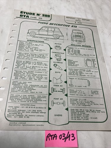 Automobile technical sheet - automobile,