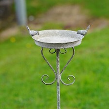 Large Cast Iron Birdbath on