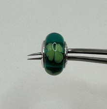 Genuine Pandora Green Murano Glass Four Leaf Clover Bead S925 ALE