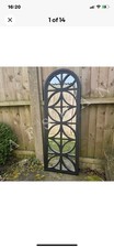Arched Garden Wall Mirror Arched Window Mirror Indoor Outdoor Black Geo Mirror