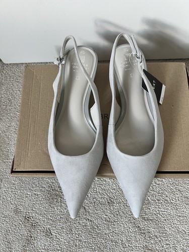Grey genuine suede - genuine, point