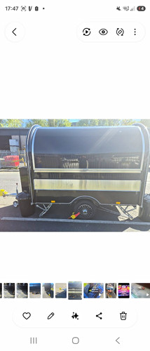 Black food concession trailer - black,