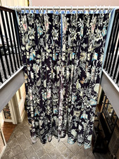 House of Hackney - Pair of curtains FLORA FANTASIA Velvet (Pelmets included)