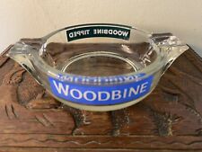 Woodbines Glass Ashtray Tipped Cigarettes Brewiana. Rare. Man Cave. Gift Idea