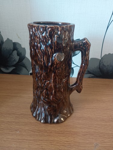 Vintage jug vase - tree, trunk