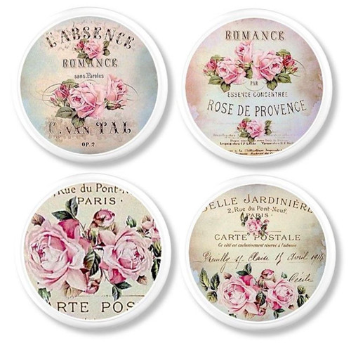 French rose cabinet knobs - cabinet, –