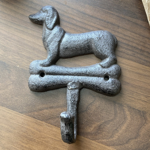 Dachshund dog cast iron - dog,