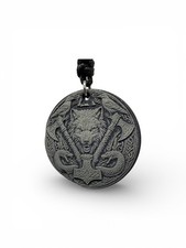 Viking Wolf Thor Hammer Slate