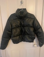 zara black shiny puffer jacket