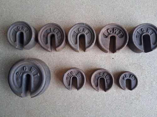 Antique scale weights - antique,