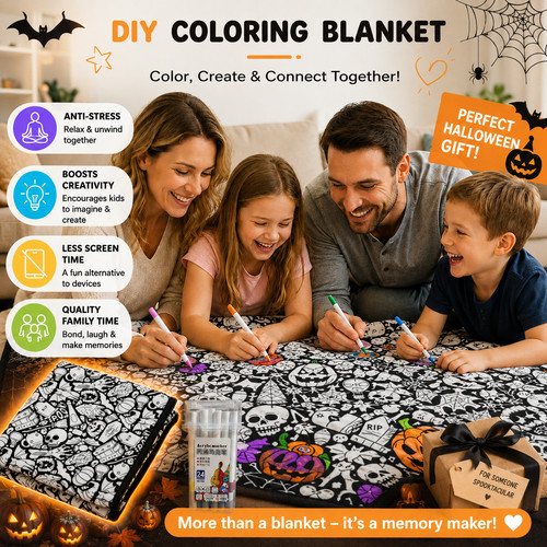 Diy coloring blanket with - coloring,