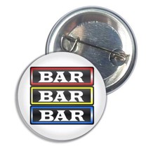 Fruit Machine Bar Button Badge