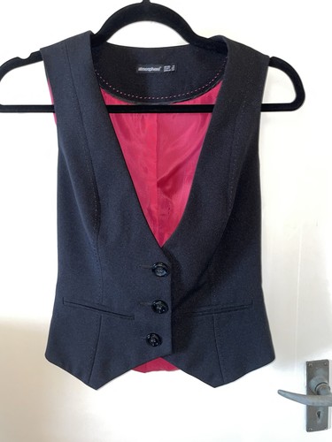 Black waistcoat with red - black,
