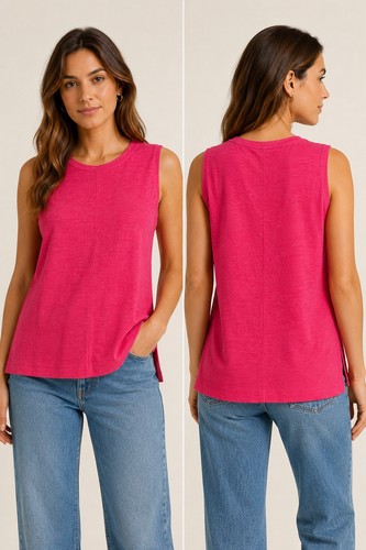 White stuff pink - white, vest