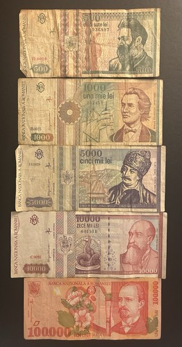 Set banknotes romania - 5,