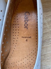 Gabor Ruffles ladies slip on shoes white 