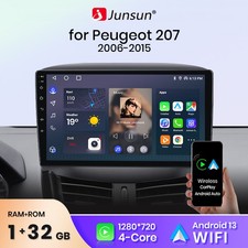 9" Android 14 Apple CarPlay Car Stereo Radio GPS Navi For Peugeot 207 2006-2015